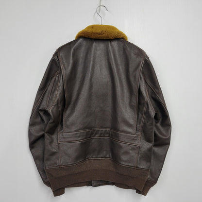 【中古美品】【メンズ】 COLIMBO コリンボ CLIFTON AVIATOR'S LEATHER JACKET クリフトン アビエーター レザー ジャケット アウター 145-251129-as-03-izu サイズ：42 カラー：ブラウン 万代Net店