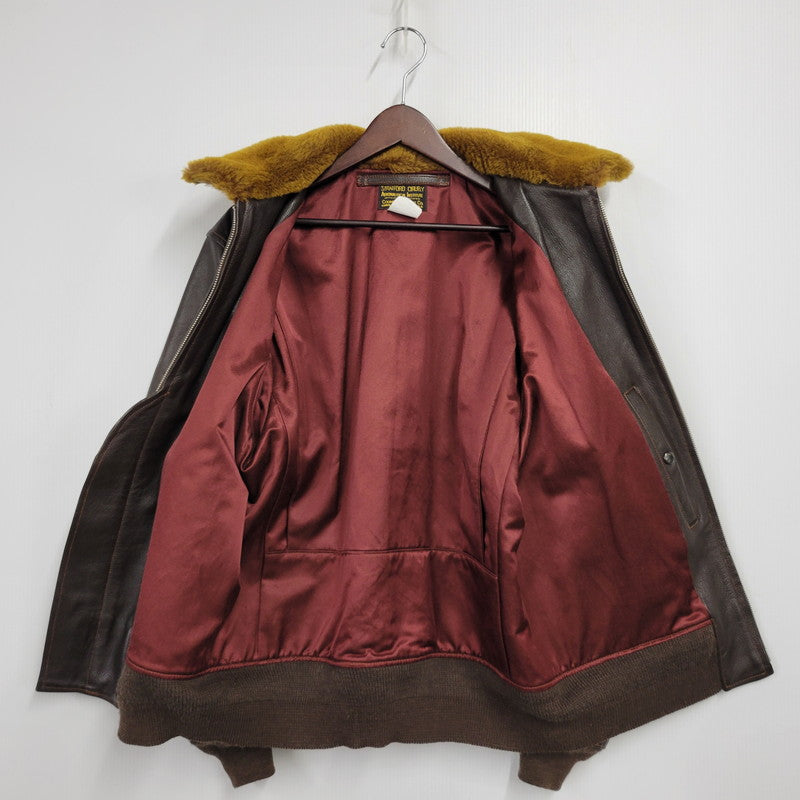 【中古美品】【メンズ】 COLIMBO コリンボ CLIFTON AVIATOR'S LEATHER JACKET クリフトン アビエーター レザー ジャケット アウター 145-251129-as-03-izu サイズ：42 カラー：ブラウン 万代Net店