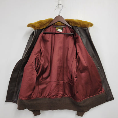 【中古美品】【メンズ】 COLIMBO コリンボ CLIFTON AVIATOR'S LEATHER JACKET クリフトン アビエーター レザー ジャケット アウター 145-251129-as-03-izu サイズ：42 カラー：ブラウン 万代Net店