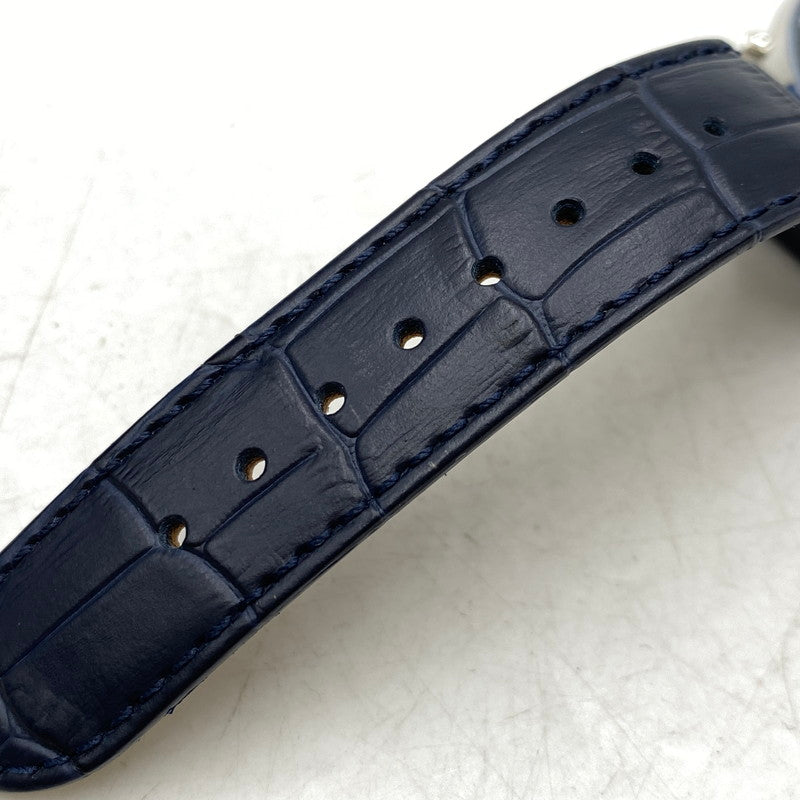 【中古美品】【メンズ/レディース】 カウボーイビバップ スパイク・スピーゲル LEATHER BAND CHRONOGRAPH QUARTZ レザー バンド クロノグラフ クォーツ 時計 腕時計 197-260531-kh-04-izu カラー：ネイビー 万代Net店