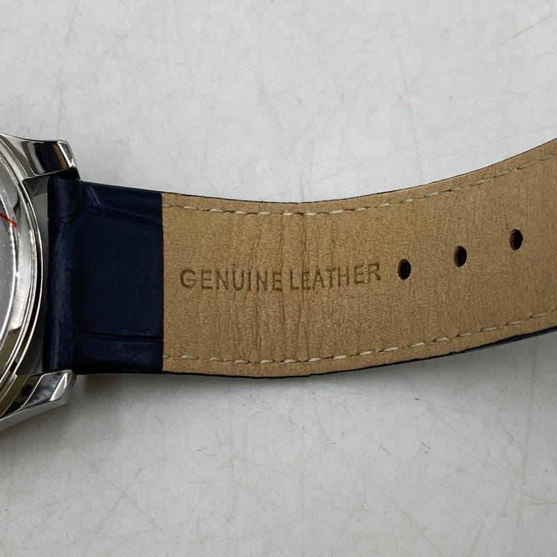 【中古美品】【メンズ/レディース】 カウボーイビバップ スパイク・スピーゲル LEATHER BAND CHRONOGRAPH QUARTZ レザー バンド クロノグラフ クォーツ 時計 腕時計 197-260531-kh-04-izu カラー：ネイビー 万代Net店