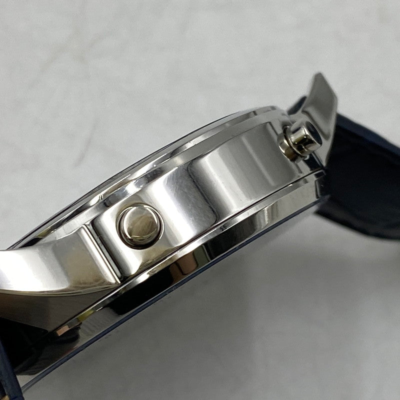 【中古美品】【メンズ/レディース】 カウボーイビバップ スパイク・スピーゲル LEATHER BAND CHRONOGRAPH QUARTZ レザー バンド クロノグラフ クォーツ 時計 腕時計 197-260531-kh-04-izu カラー：ネイビー 万代Net店