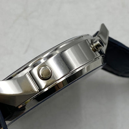 【中古美品】【メンズ/レディース】 カウボーイビバップ スパイク・スピーゲル LEATHER BAND CHRONOGRAPH QUARTZ レザー バンド クロノグラフ クォーツ 時計 腕時計 197-260531-kh-04-izu カラー：ネイビー 万代Net店