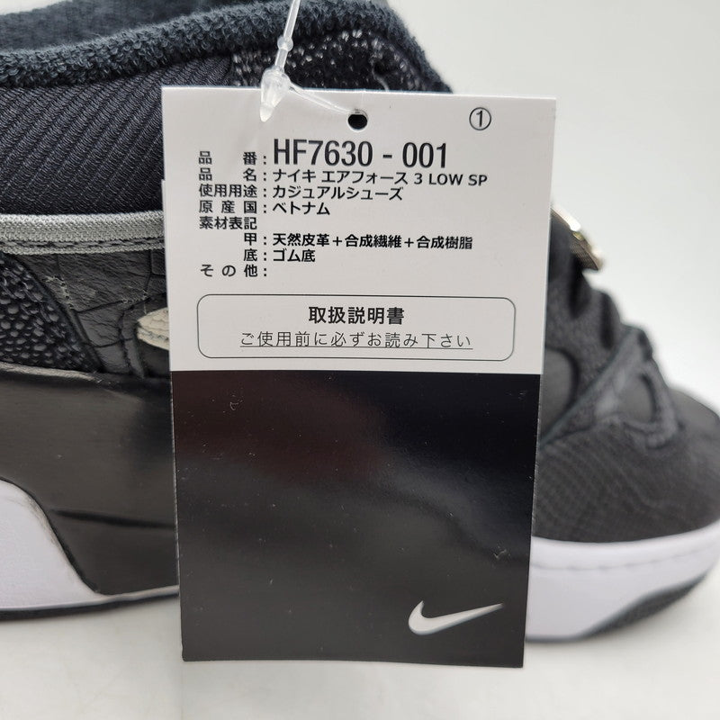 【中古美品】【メンズ】 NIKE ナイキ × NIGO ニゴー AIR FORCE 3 LOW SP HF7630-001 エア フォース 3 ロー SP スニーカー シューズ 靴 160-251130-as-05-izu サイズ：27.5cm カラー：BLACK/WHITE-SMOKE GREY 万代Net店