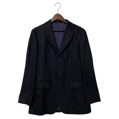 【中古品】【メンズ】 PAUL SMITH LONDON ポール スミス ロンドン WOOL STRIPE 3B TAILORED JACKET ウール ストライプ テーラード ジャケット 日本製 FM-ST-46452 141-260104-yn-01-izu サイズ：M カラー：ネイビー 万代Net店