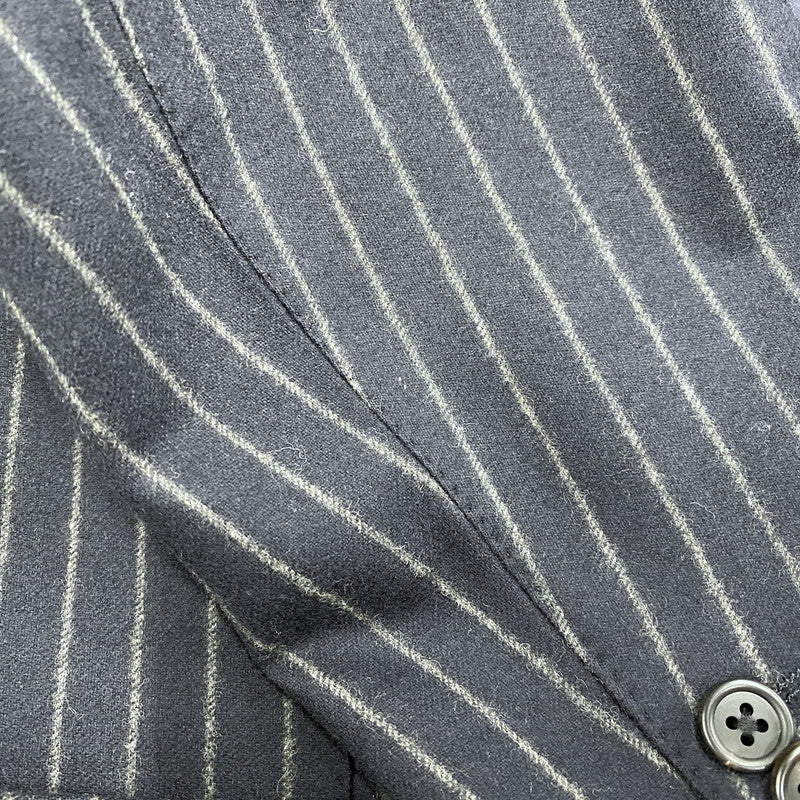 【中古品】【メンズ】 PAUL SMITH LONDON ポール スミス ロンドン WOOL STRIPE 3B TAILORED JACKET ウール ストライプ テーラード ジャケット 日本製 FM-ST-46452 141-260104-yn-01-izu サイズ：M カラー：ネイビー 万代Net店