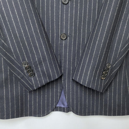 【中古品】【メンズ】 PAUL SMITH LONDON ポール スミス ロンドン WOOL STRIPE 3B TAILORED JACKET ウール ストライプ テーラード ジャケット 日本製 FM-ST-46452 141-260104-yn-01-izu サイズ：M カラー：ネイビー 万代Net店
