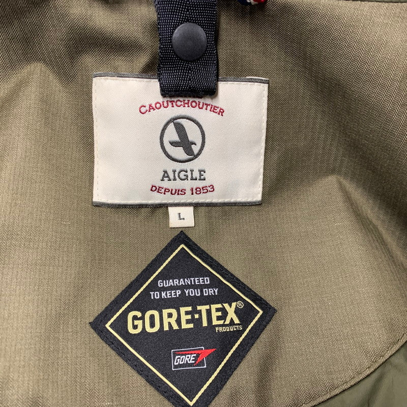 【中古品】【メンズ】 AIGLE エーグル 8504-55401 GORE-TEX ゴアテックス M-64 SHELL PARKA シェルパーカー アウター 147-251206-ya-03-izu サイズ：L カラー：カーキ 万代Net店