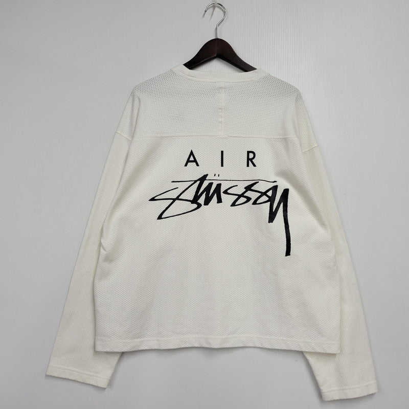 【中古品】【メンズ】 NIKE ナイキ × STUSSY ステューシー DRI FIT MESH JERSEY FJ9164-133 ドライフィット メッシュジャージー 長袖 トップス 142-251130-as-13-izu サイズ：M カラー：ホワイト 万代Net店
