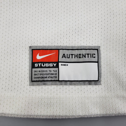 【中古品】【メンズ】 NIKE ナイキ × STUSSY ステューシー DRI FIT MESH JERSEY FJ9164-133 ドライフィット メッシュジャージー 長袖 トップス 142-251130-as-13-izu サイズ：M カラー：ホワイト 万代Net店