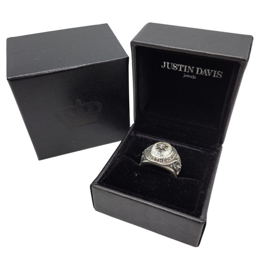 【中古品】【メンズ/レディース】 Justin Davis ジャスティンデイビス × VAMPS ヴァンプス 925 COLLEGE RING カレッジ リング 指輪 アクセサリー 192-251130-as-12-izu カラー：シルバー 万代Net店