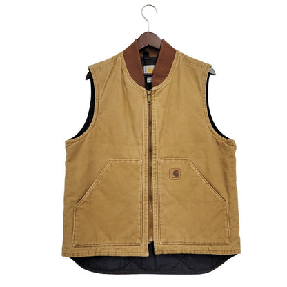 【中古品】【メンズ】 Carhartt カーハート SANDSTONE VEST V02-211 サンドストーンベスト メキシコ製 146-251130-as-14-izu サイズ：M カラー：ブラウン 万代Net店