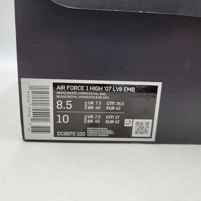 【中古品】【メンズ】 NIKE ナイキ × NBA AIR FORCE 1 HIGH '07 LV8 EMB DC8870-100 エアフォース 1 ハイ '07 LV8 EMB スニーカー シューズ 靴 160-251130-as-02-izu サイズ：26.5cm カラー：WHITE/WHITE-HYPER ROYAL-SAIL 万代Net店