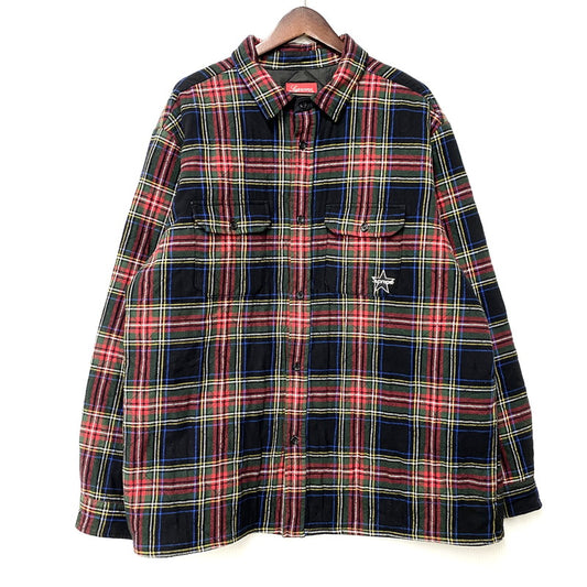 【中古品】【メンズ】 Supreme シュプリーム 21AW QUILTED PLAID FLANNEL SHIRT クウィルテッド プレイド フランネル シャツ トップス 長袖 149-251205-ya-12-izu サイズ：XL カラー：マルチ 万代Net店