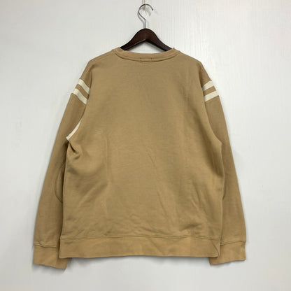 【中古品】【メンズ】 OLD STUSSY オールド ステューシー 紺タグ 90S ELBOW PATCH LOGO SWEATSHIRT エルボーパッチロゴスウェットシャツ トップス トレーナー 142-251205-ya-09-izu サイズ：L カラー：ベージュ 万代Net店