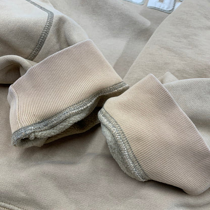 【中古品】【メンズ】 OLD STUSSY オールド ステューシー 紺タグ 90S ELBOW PATCH LOGO SWEATSHIRT エルボーパッチロゴスウェットシャツ トップス トレーナー 142-251205-ya-09-izu サイズ：L カラー：ベージュ 万代Net店