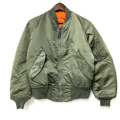 【中古品】【メンズ】 ALPHA INDUSTRIES アルファ インダストリーズ 0615-00-573-8335 USA製 80S-90S MA-1 FLIGHT JACKET フライト ジャケット アウター 146-251205-ya-16-izu サイズ：XS カラー：カーキ 万代Net店