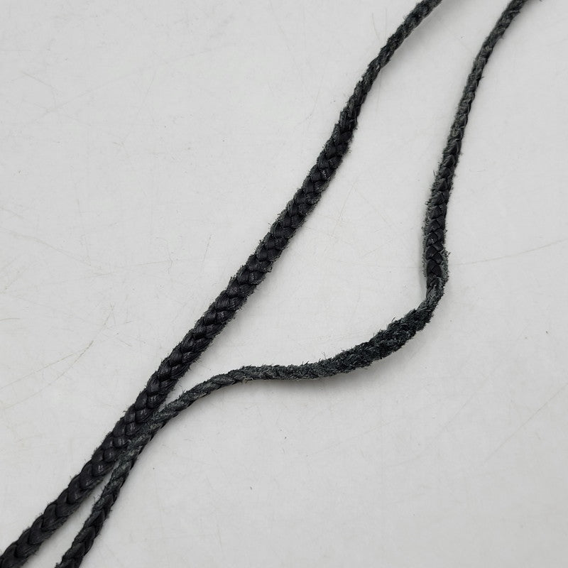 【中古品】【メンズ/レディース】 CHROME HEARTS クロムハーツ LEATHER BRAID CH CRS SML CL NECKLACE レザーブレード スモールCHクロス ネックレス アクセサリー 190-251214-as-17-izu カラー：シルバー×ブラック 万代Net店