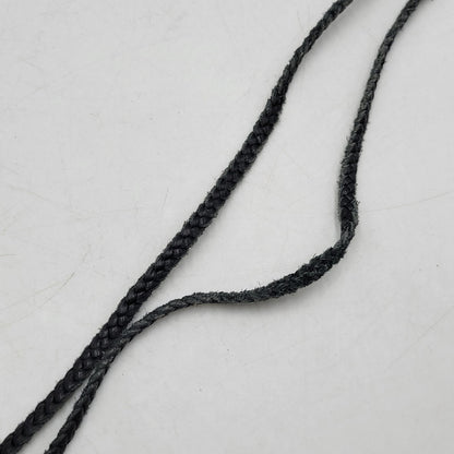 【中古品】【メンズ/レディース】 CHROME HEARTS クロムハーツ LEATHER BRAID CH CRS SML CL NECKLACE レザーブレード スモールCHクロス ネックレス アクセサリー 190-251214-as-17-izu カラー：シルバー×ブラック 万代Net店