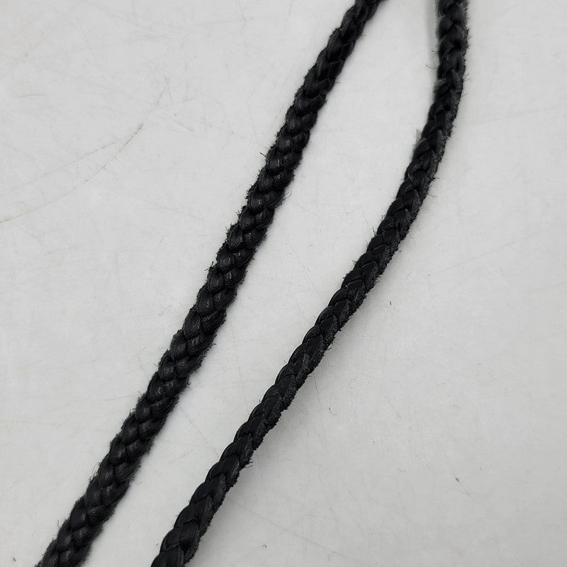 【中古品】【メンズ/レディース】 CHROME HEARTS クロムハーツ LEATHER BRAID CH CRS SML CL NECKLACE レザーブレード スモールCHクロス ネックレス アクセサリー 190-251214-as-17-izu カラー：シルバー×ブラック 万代Net店