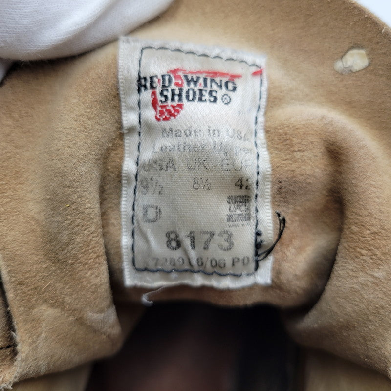 【現状渡し品】【メンズ】 RED WING レッドウィング 8173 USA製 06年製 6INCH CLASSIC MOC TOE ６インチ クラシック モック トゥ シューズ ブーツ 靴 164-251201-cs-14-izu サイズ：US9.5 カラー：ベージュ 万代Net店