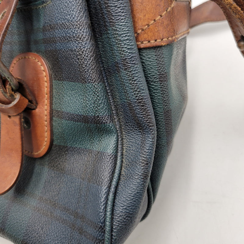 【中古品】【メンズ/レディース】 POLO RALPH LAUREN ポロ・ラルフローレン CHECK SHOULDER BAG チェック ショルダーバッグ カバン 鞄 188-251209-ya-13-izu カラー：グリーン系 万代Net店
