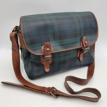 【中古品】【メンズ/レディース】 POLO RALPH LAUREN ポロ・ラルフローレン CHECK SHOULDER BAG チェック ショルダーバッグ カバン 鞄 188-251209-ya-13-izu カラー：グリーン系 万代Net店