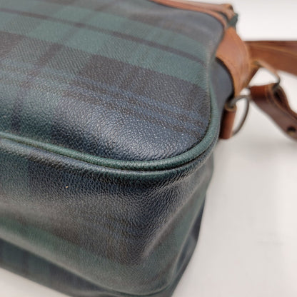【中古品】【メンズ/レディース】 POLO RALPH LAUREN ポロ・ラルフローレン CHECK SHOULDER BAG チェック ショルダーバッグ カバン 鞄 188-251209-ya-13-izu カラー：グリーン系 万代Net店
