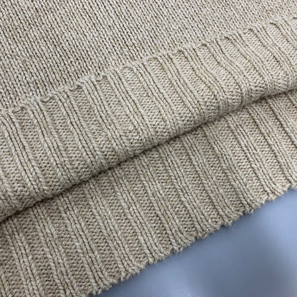 【中古品】【メンズ】 Polo by Ralph Lauren ポロバイラルフローレン TOGGLE NECK COTTON LINEN KNIT SWEATER トグル ネック コットン リネン ニット セーター トップス 長袖 147-251201-cs-03-izu サイズ：L カラー：ベージュ 万代Net店