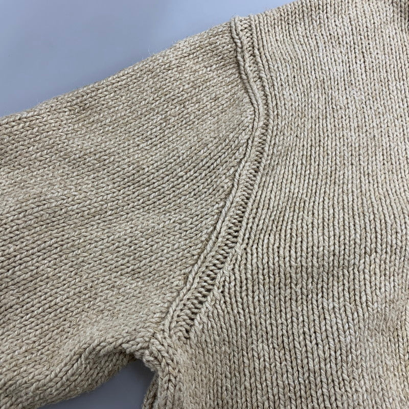 【中古品】【メンズ】 Polo by Ralph Lauren ポロバイラルフローレン TOGGLE NECK COTTON LINEN KNIT SWEATER トグル ネック コットン リネン ニット セーター トップス 長袖 147-251201-cs-03-izu サイズ：L カラー：ベージュ 万代Net店