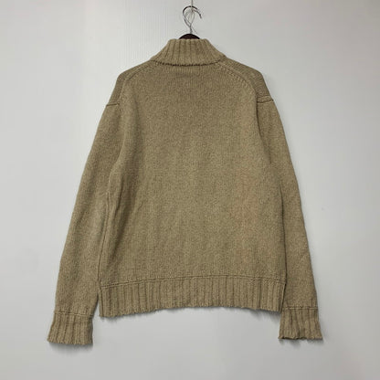 【中古品】【メンズ】 Polo by Ralph Lauren ポロバイラルフローレン TOGGLE NECK COTTON LINEN KNIT SWEATER トグル ネック コットン リネン ニット セーター トップス 長袖 147-251201-cs-03-izu サイズ：L カラー：ベージュ 万代Net店