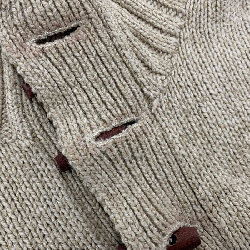 【中古品】【メンズ】 Polo by Ralph Lauren ポロバイラルフローレン TOGGLE NECK COTTON LINEN KNIT SWEATER トグル ネック コットン リネン ニット セーター トップス 長袖 147-251201-cs-03-izu サイズ：L カラー：ベージュ 万代Net店