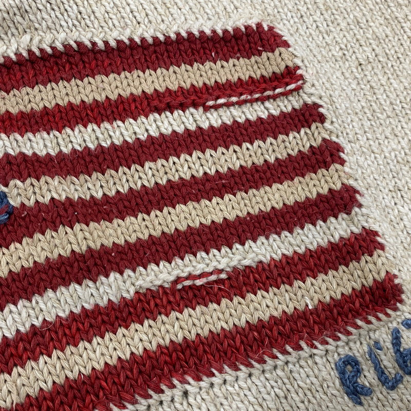 【中古品】【メンズ】 Polo by Ralph Lauren ポロバイラルフローレン TOGGLE NECK COTTON LINEN KNIT SWEATER トグル ネック コットン リネン ニット セーター トップス 長袖 147-251201-cs-03-izu サイズ：L カラー：ベージュ 万代Net店