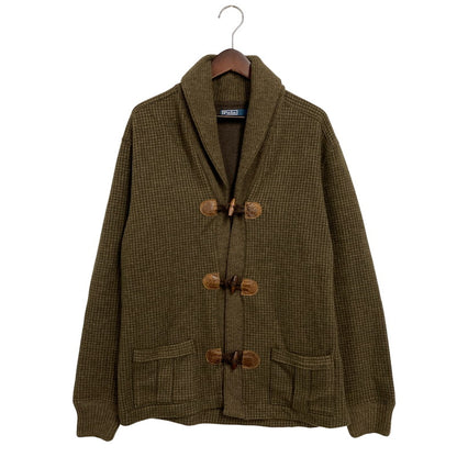 【中古品】【メンズ】 0468358 SHAWL COLLAR ショール カラー ELBOW PATCH CARDIGAN エルボー パッチ カーディガン 千鳥格子 トップス 長袖 147-251209-ya-03-izu サイズ：L カラー：茶系 万代Net店
