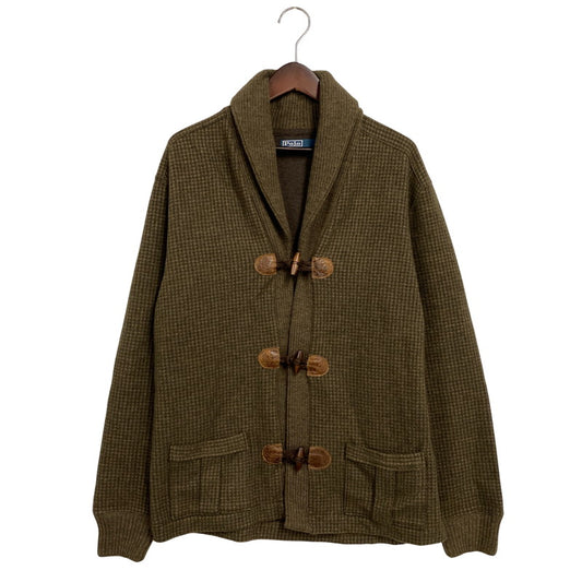 【中古品】【メンズ】 0468358 SHAWL COLLAR ショール カラー ELBOW PATCH CARDIGAN エルボー パッチ カーディガン 千鳥格子 トップス 長袖 147-251209-ya-03-izu サイズ：L カラー：茶系 万代Net店