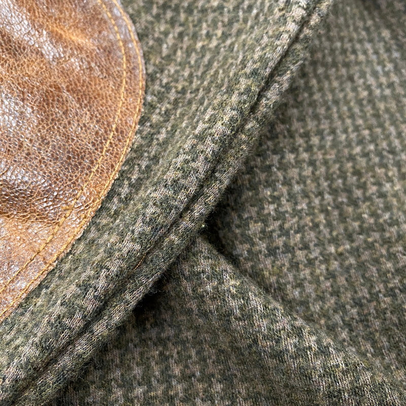 【中古品】【メンズ】 0468358 SHAWL COLLAR ショール カラー ELBOW PATCH CARDIGAN エルボー パッチ カーディガン 千鳥格子 トップス 長袖 147-251209-ya-03-izu サイズ：L カラー：茶系 万代Net店