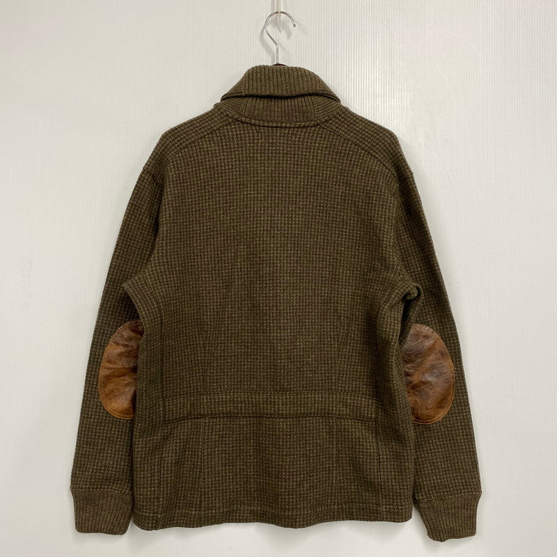 【中古品】【メンズ】 0468358 SHAWL COLLAR ショール カラー ELBOW PATCH CARDIGAN エルボー パッチ カーディガン 千鳥格子 トップス 長袖 147-251209-ya-03-izu サイズ：L カラー：茶系 万代Net店
