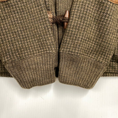 【中古品】【メンズ】 0468358 SHAWL COLLAR ショール カラー ELBOW PATCH CARDIGAN エルボー パッチ カーディガン 千鳥格子 トップス 長袖 147-251209-ya-03-izu サイズ：L カラー：茶系 万代Net店