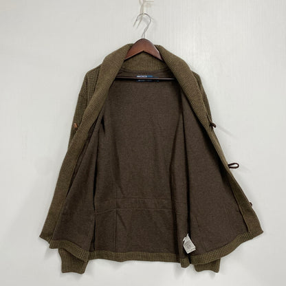 【中古品】【メンズ】 0468358 SHAWL COLLAR ショール カラー ELBOW PATCH CARDIGAN エルボー パッチ カーディガン 千鳥格子 トップス 長袖 147-251209-ya-03-izu サイズ：L カラー：茶系 万代Net店