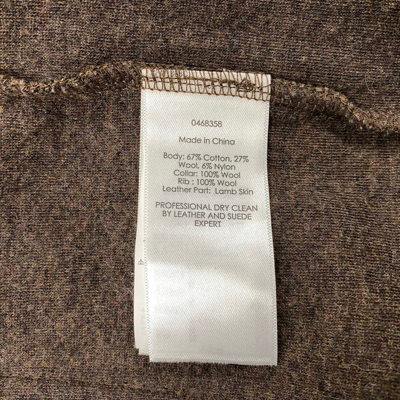 【中古品】【メンズ】 0468358 SHAWL COLLAR ショール カラー ELBOW PATCH CARDIGAN エルボー パッチ カーディガン 千鳥格子 トップス 長袖 147-251209-ya-03-izu サイズ：L カラー：茶系 万代Net店
