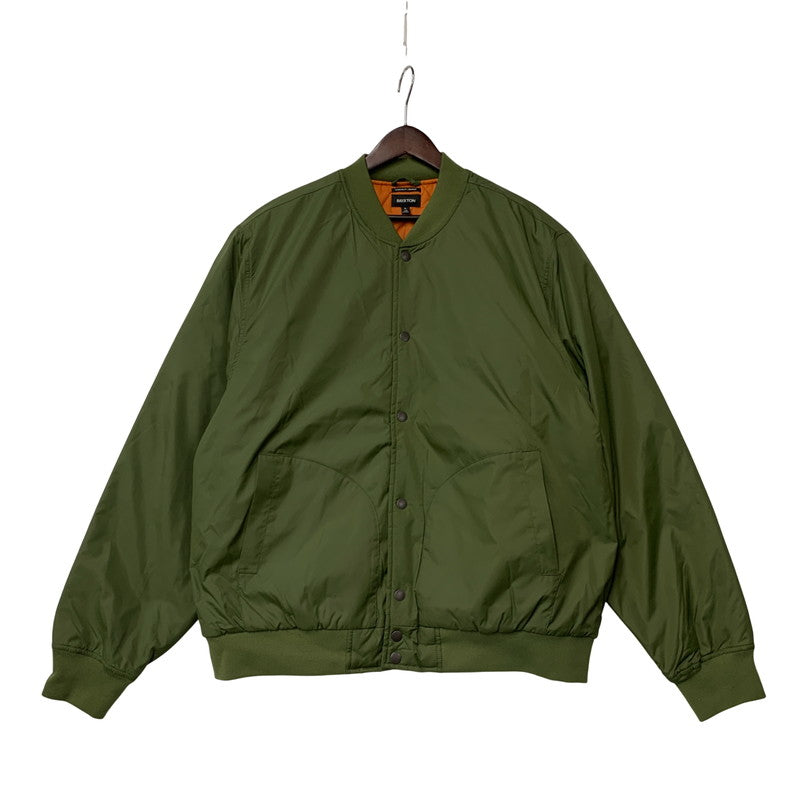 【中古美品】【メンズ】 BRIXTON ブリクストン 03439 DILLINGER FLIGHT BOMBER JACKET ディリンジャー フライト ボンバー ジャケット アウター 142-251201-cs-08-izu サイズ：L カラー：CYPRESS GREEN 万代Net店
