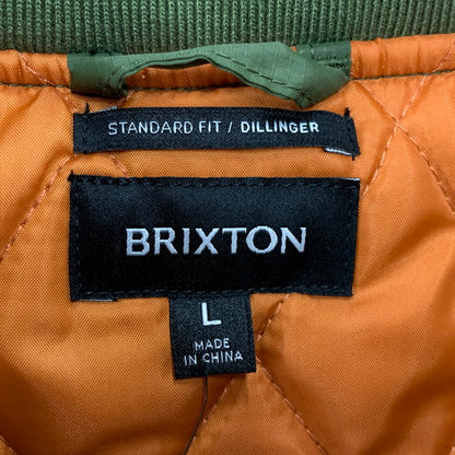 【中古美品】【メンズ】 BRIXTON ブリクストン 03439 DILLINGER FLIGHT BOMBER JACKET ディリンジャー フライト ボンバー ジャケット アウター 142-251201-cs-08-izu サイズ：L カラー：CYPRESS GREEN 万代Net店