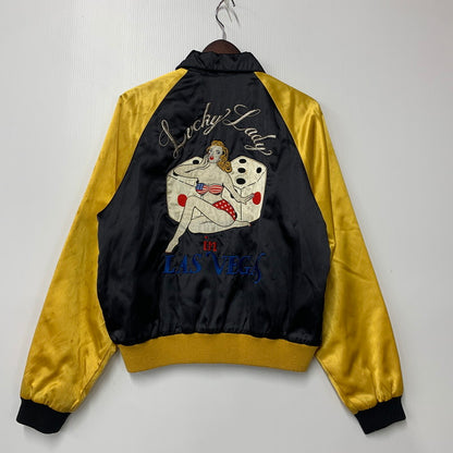 【現状渡し品】【メンズ】 FRESH BOX フレッシュボックス LUCKY LADY SUKAJAN ラッキー レディー スカジャン アウター 146-251201-cs-06-izu サイズ：FREE カラー：ブラック×イエロー 万代Net店