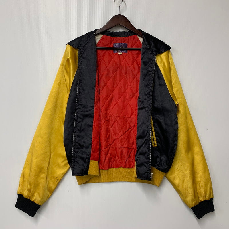 【現状渡し品】【メンズ】 FRESH BOX フレッシュボックス LUCKY LADY SUKAJAN ラッキー レディー スカジャン アウター 146-251201-cs-06-izu サイズ：FREE カラー：ブラック×イエロー 万代Net店