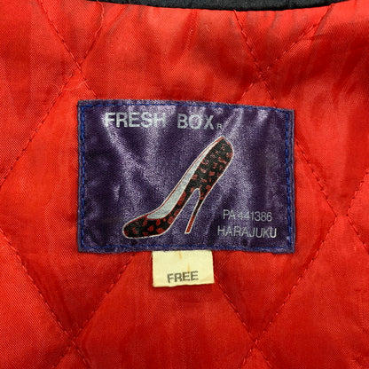 【現状渡し品】【メンズ】 FRESH BOX フレッシュボックス LUCKY LADY SUKAJAN ラッキー レディー スカジャン アウター 146-251201-cs-06-izu サイズ：FREE カラー：ブラック×イエロー 万代Net店