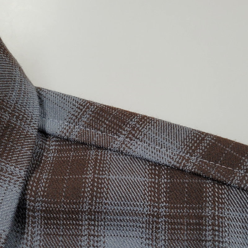 【中古美品】【メンズ】 HEADWAYZ ヘッドウェイズ TYPE VSL8 OMBRE-CHECK SHIRT オンブレチェックシャツ 長袖 トップス 145-251212-kh-05-izu サイズ：L カラー：ブルー×ブラウン 万代Net店
