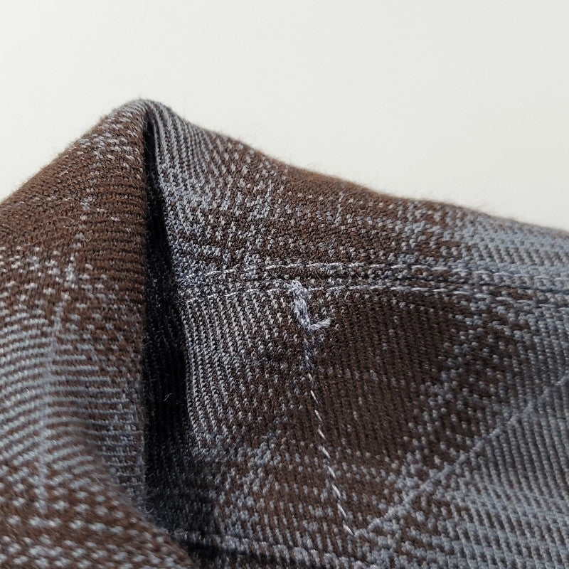 【中古美品】【メンズ】 HEADWAYZ ヘッドウェイズ TYPE VSL8 OMBRE-CHECK SHIRT オンブレチェックシャツ 長袖 トップス 145-251212-kh-05-izu サイズ：L カラー：ブルー×ブラウン 万代Net店