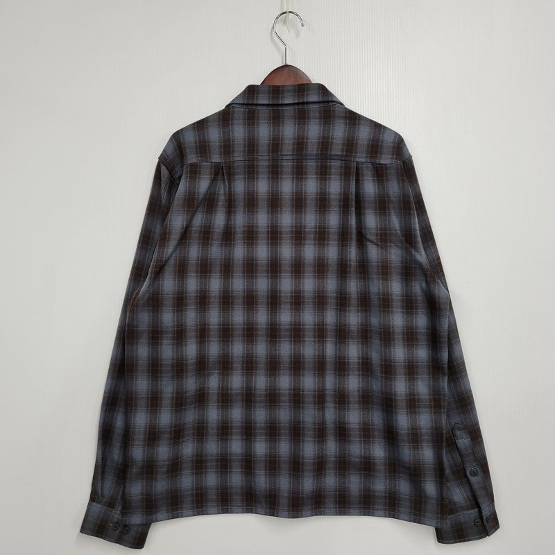 【中古美品】【メンズ】 HEADWAYZ ヘッドウェイズ TYPE VSL8 OMBRE-CHECK SHIRT オンブレチェックシャツ 長袖 トップス 145-251212-kh-05-izu サイズ：L カラー：ブルー×ブラウン 万代Net店