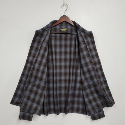 【中古美品】【メンズ】 HEADWAYZ ヘッドウェイズ TYPE VSL8 OMBRE-CHECK SHIRT オンブレチェックシャツ 長袖 トップス 145-251212-kh-05-izu サイズ：L カラー：ブルー×ブラウン 万代Net店