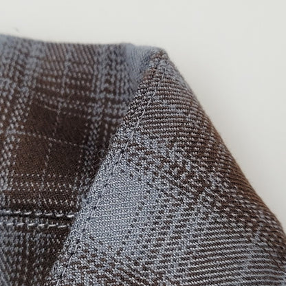 【中古美品】【メンズ】 HEADWAYZ ヘッドウェイズ TYPE VSL8 OMBRE-CHECK SHIRT オンブレチェックシャツ 長袖 トップス 145-251212-kh-05-izu サイズ：L カラー：ブルー×ブラウン 万代Net店